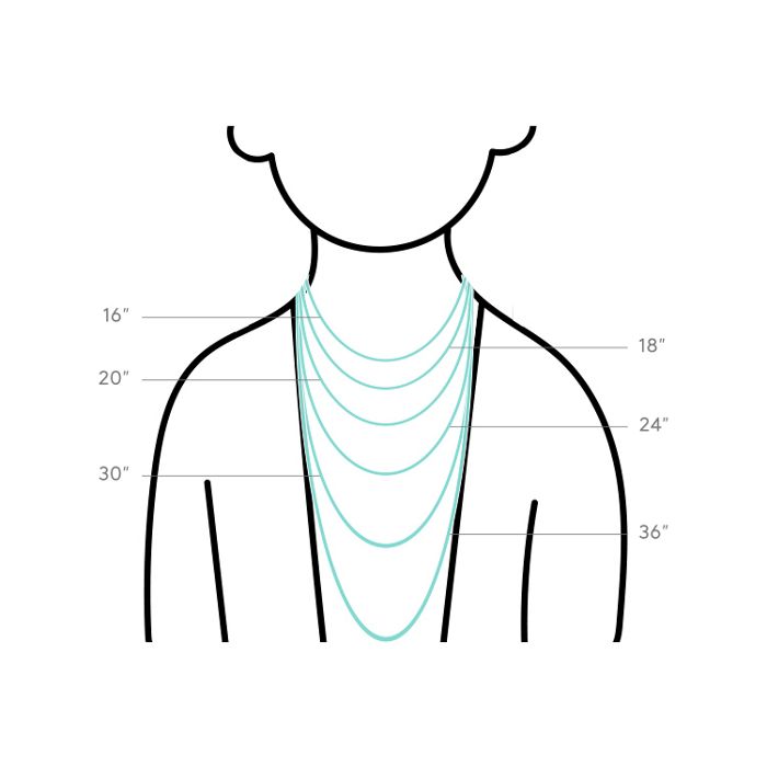 Finden Sie Ihre Halsketten- und Anhängerlänge