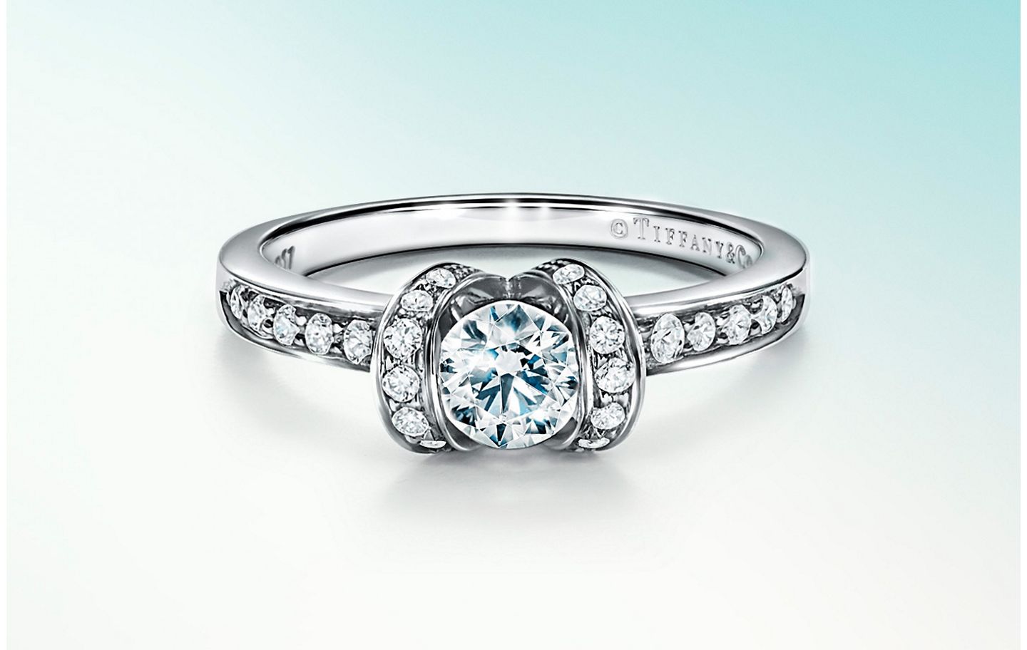 Tiffany & Co. Classic Diamond Solitaire Engagement Band-Ring Set