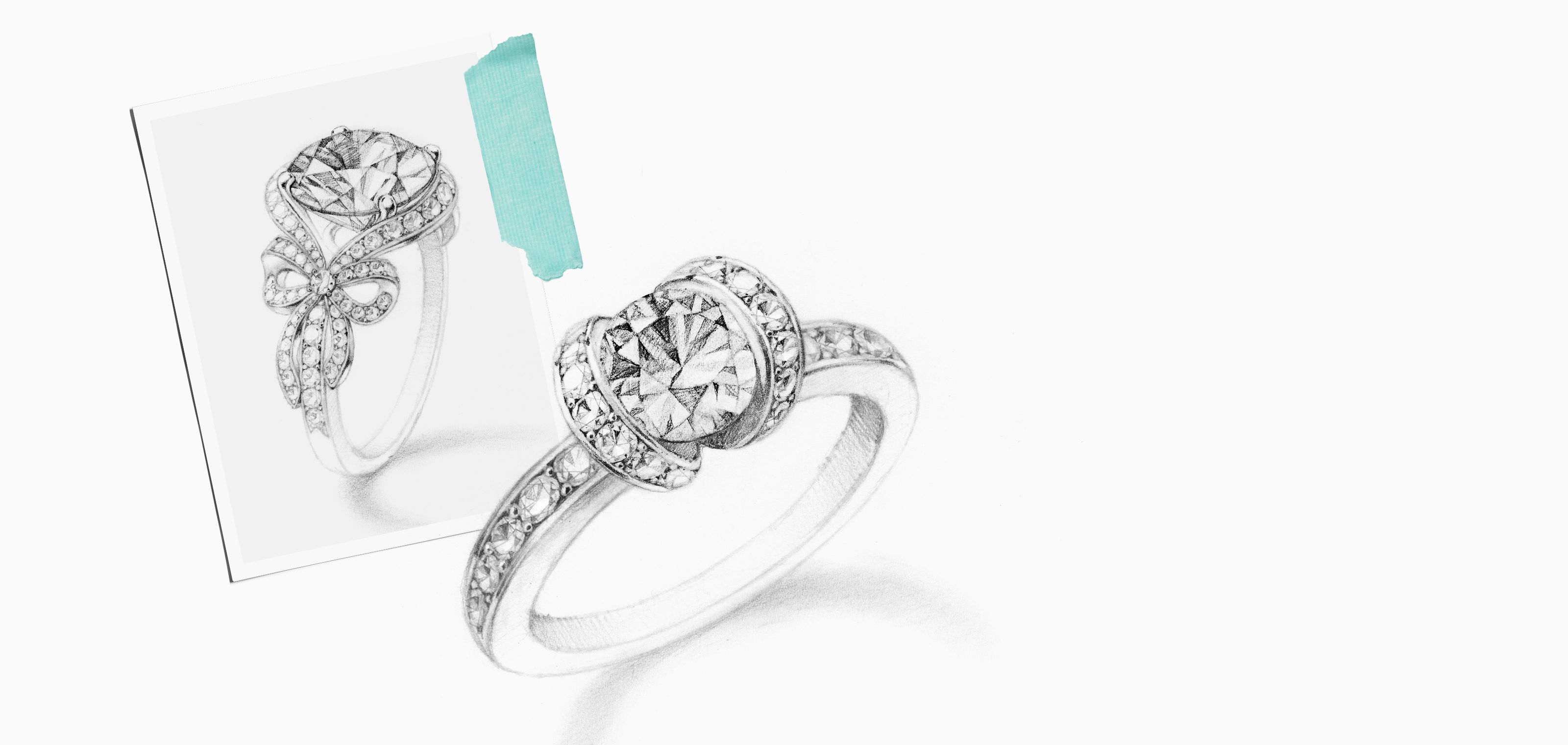 Tiffany Ribbon Engagement Ring in Platinum