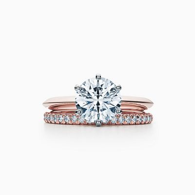 The Tiffany® Setting in 18k rose gold: world's most iconic engagement 