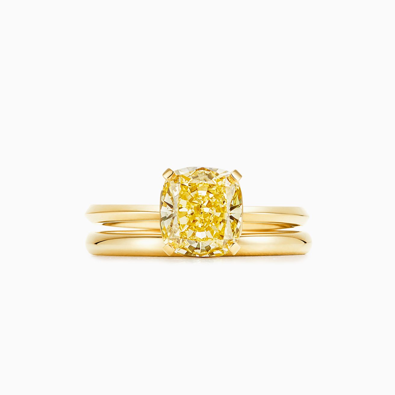 Tiffany True yellow diamond engagement ring in 18k gold an icon of modern love. Tiffany & Co.