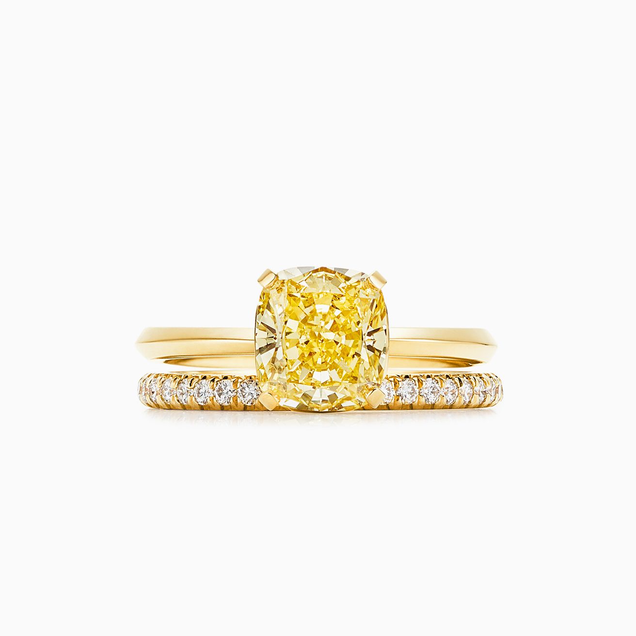  Bague  Tiffany  True avec diamant jaune or 18 carats l 