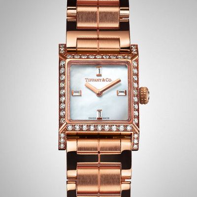 Tiffany Eternity 32 mm Round Watch in Rose Gold with Diamonds