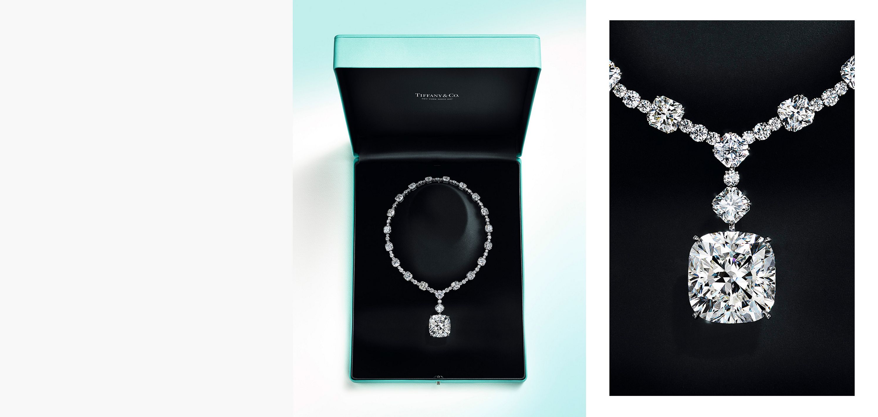 Blue diamond deals necklace tiffany