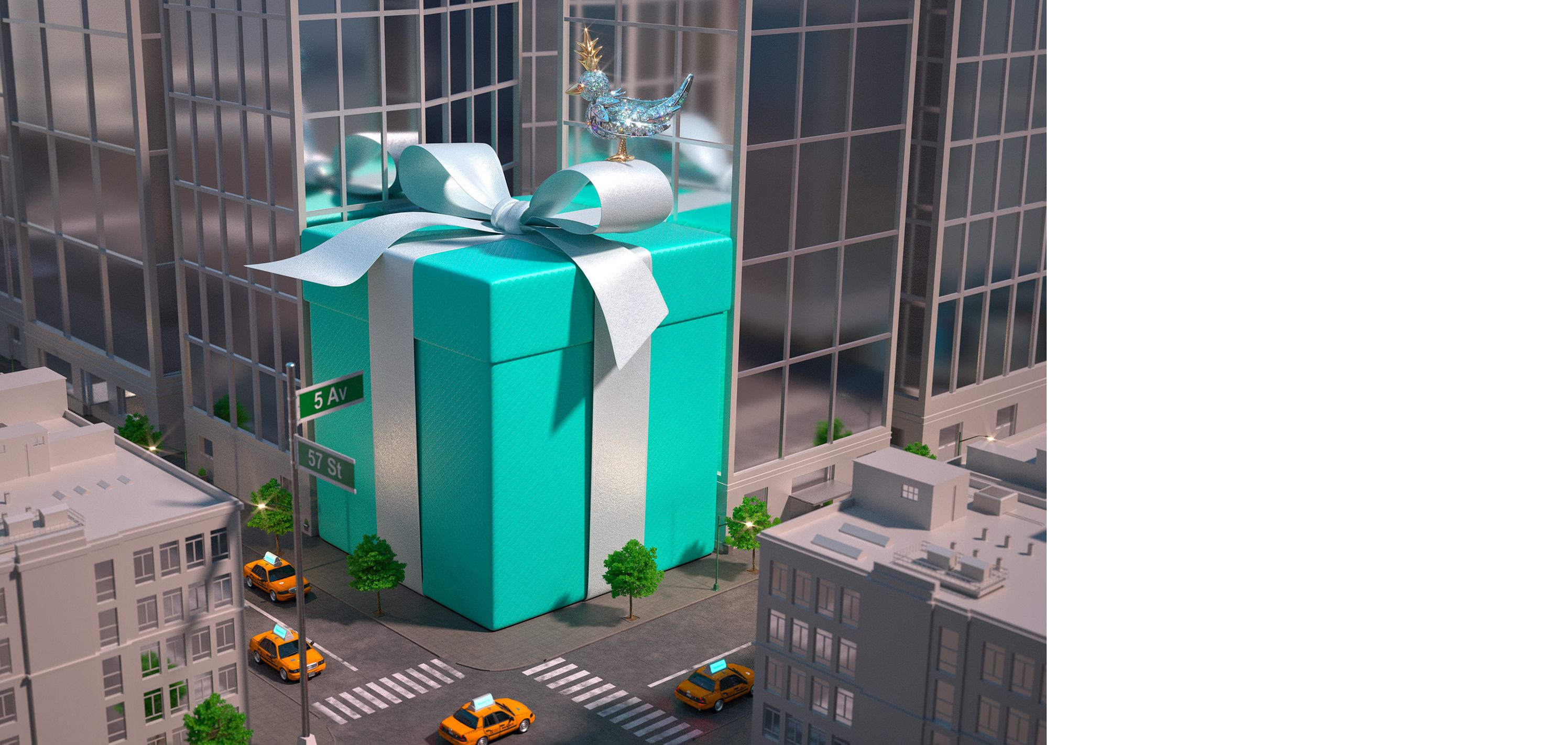 Tiffany Facets Small Jewelry Box in Tiffany Blue® Leather