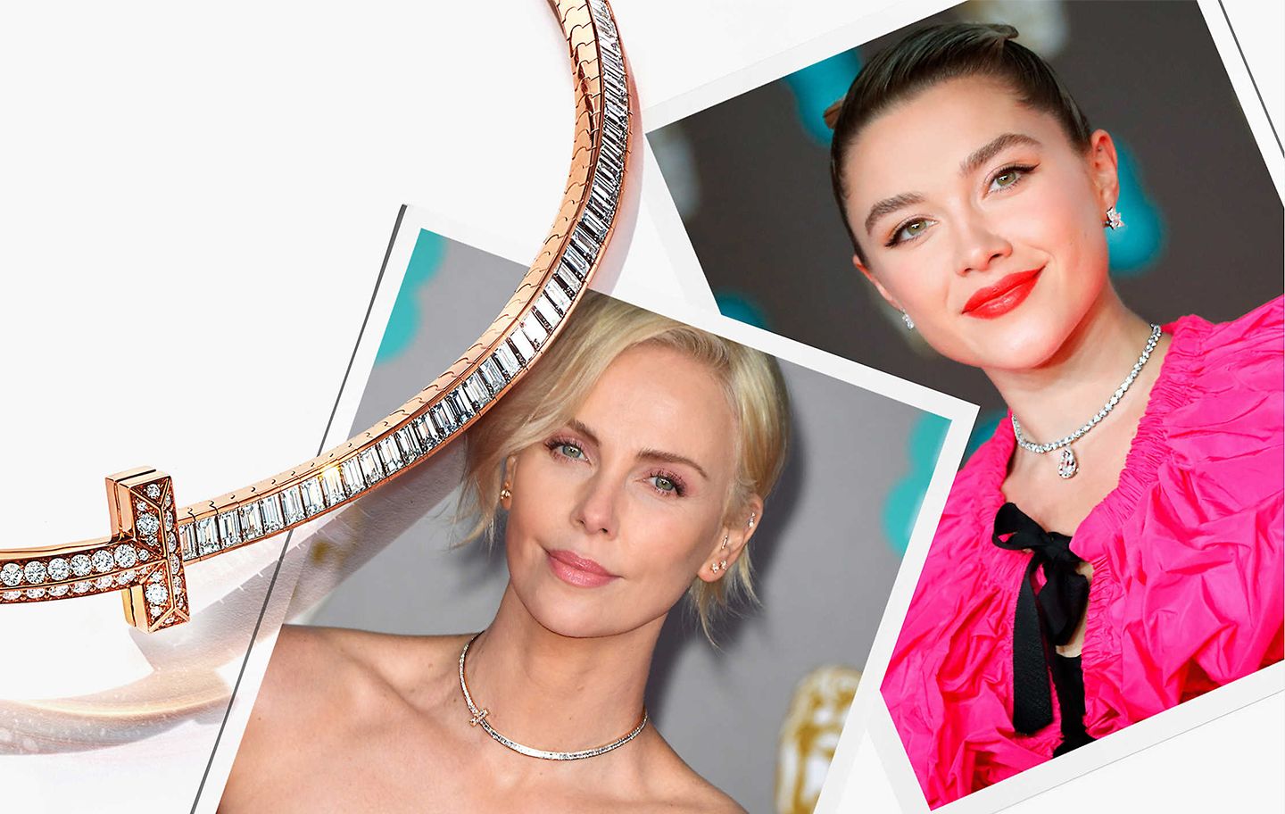Charlize Theron at the BAFTA® Awards in a Tiffany T1 choker