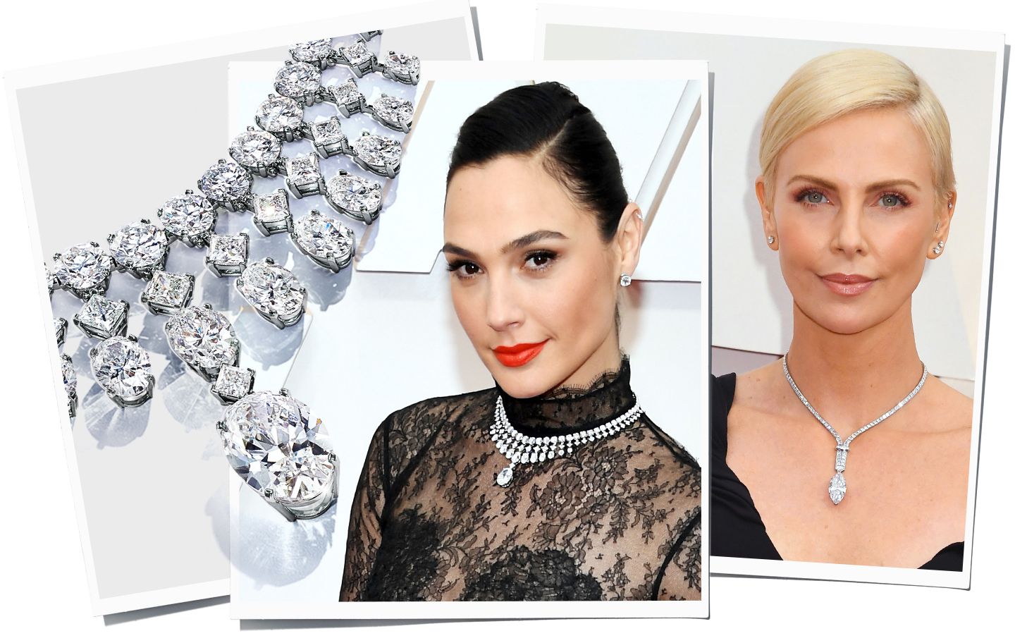 At the 2020 Academy Awards®, Gal Gadot and Charlize Theron glittered in diamond necklaces from the Tiffany High Jewelry Collection.